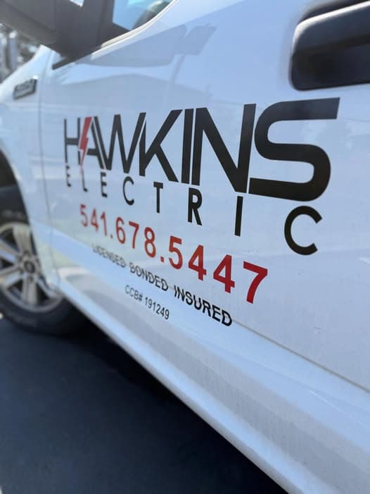 Hawkins Electric service truck - Professional electrical services in Central Oregon